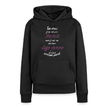 I am the best midwife - Women’s Premium Organic Hoodie - black - Front - Julia (174cm)