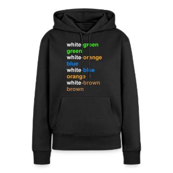 RJ45 Network Technology Color Assignment according to T568A - Women’s Premium Organic Hoodie - black - Front - Julia (174cm)