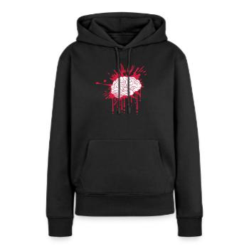 Conception de cerveau sanglant - Sweat à capuche Premium bio Femme - noir - Devant - Julia (174cm)
