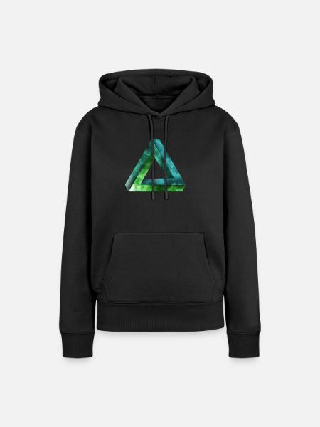 penrose dreieck - Frauen Premium Bio Hoodie - Schwarz