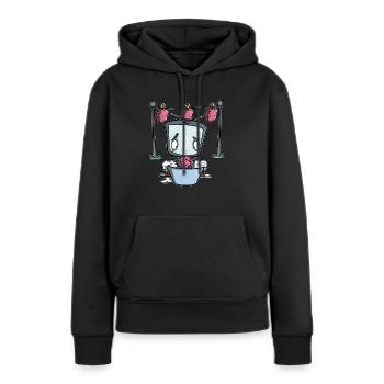 Lavage de cerveau de télévision - lavage de cerveau de télévision - Sweat à capuche Premium bio Femme - noir - Devant - Julia (174cm)