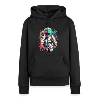 Astronaut Weltraum Raumfahrt - Frauen Premium Bio Hoodie - Schwarz - Vorne - Julia (174cm)