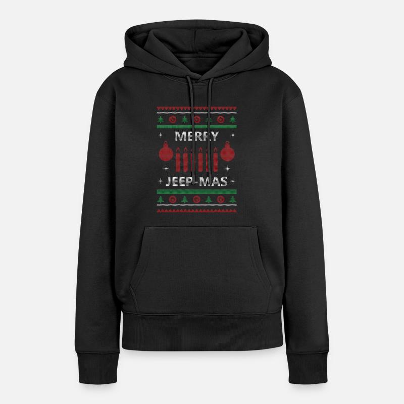 Joyeux Jeep Mas - Sweat à capuche Premium bio Femme - noir