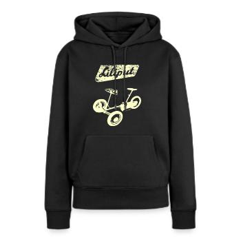 Liliput DDR tricycle jouet Ostalgie T-shirt - Sweat à capuche Premium bio Femme - noir - Devant - Julia (174cm)