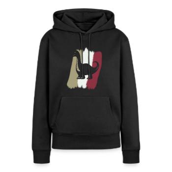 Dinosaure Trex - Sweat à capuche Premium bio Femme - noir - Devant - Julia (174cm)