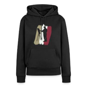 Malen Aquarell - Frauen Premium Bio Hoodie - Schwarz - Vorne - Julia (174cm)