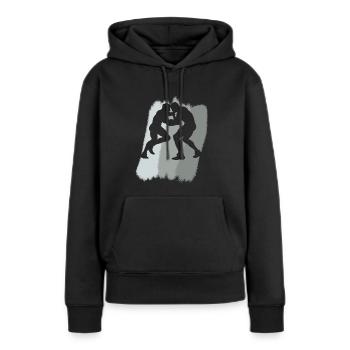 Lutte Arts martiaux Arts martiaux - Sweat à capuche Premium bio Femme - noir - Devant - Julia (174cm)