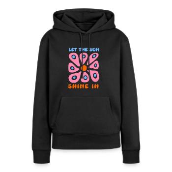 Let the Sun shine in - Floral Pattern Design 2025 - Women’s Premium Organic Hoodie - black - Front - Julia (174cm)
