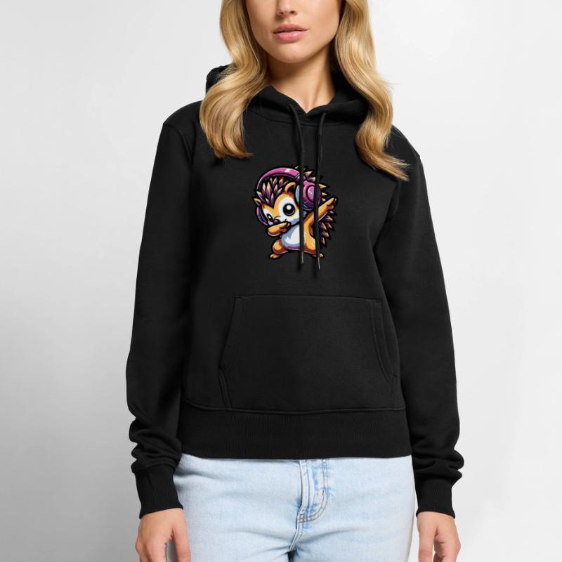 Dabbing Hérisson Sweat à capuche Premium bio Femme