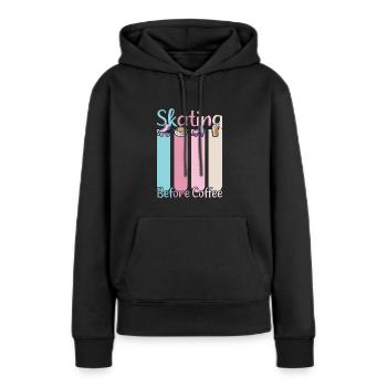 Rollerskater Party Retro Feels Of Disco Night Gift - Women’s Premium Organic Hoodie - black - Front - Julia (174cm)