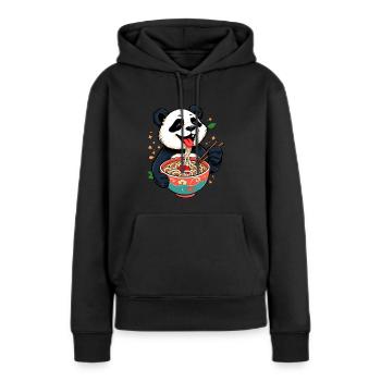 Panda Ramen Enjoyment Design - Women’s Premium Organic Hoodie - black - Front - Julia (174cm)