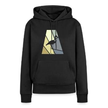 Flamants roses exotiques - Sweat à capuche Premium bio Femme - noir - Devant - Julia (174cm)