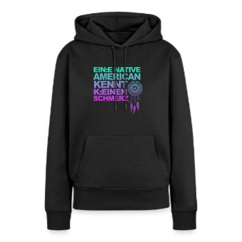 Satire: Gendern und politisch korrekt! - Frauen Premium Bio Hoodie - Schwarz - Vorne - Julia (174cm)