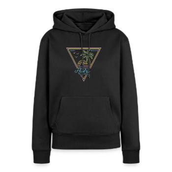 Aloha - Frauen Premium Bio Hoodie - Schwarz - Vorne - Julia (174cm)