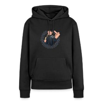 Rieser Grantler // Illustration - Frauen Premium Bio Hoodie - Schwarz - Vorne - Julia (174cm)