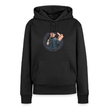 Rieser Grantler // Illustration - Frauen Premium Bio Hoodie - Schwarz - Vorne - Julia (174cm)