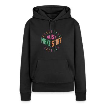 Handwerkskunst Kunsthandwerk Spruch Atelier Maler - Frauen Premium Bio Hoodie - Schwarz - Vorne - Julia (174cm)
