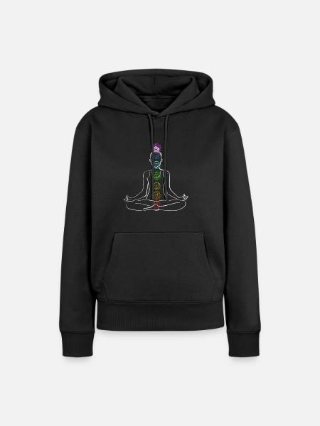 Chakra - Frauen Premium Bio Hoodie - Schwarz