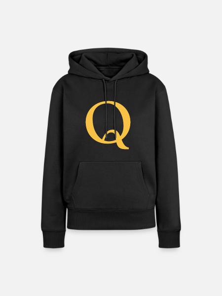 Q - Frauen Premium Bio Hoodie - Schwarz