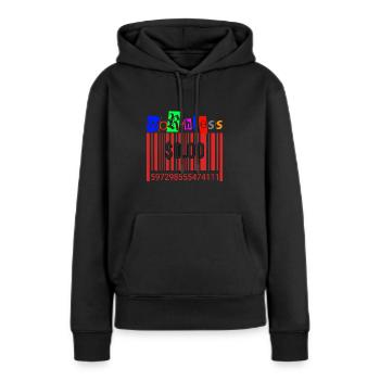 Punk sans valeur Anticapitalisme - Sweat à capuche Premium bio Femme - noir - Devant - Julia (174cm)