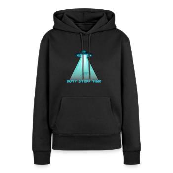 Funny UFO Abduction Human Experiments - Frauen Premium Bio Hoodie - Schwarz - Vorne - Julia (174cm)