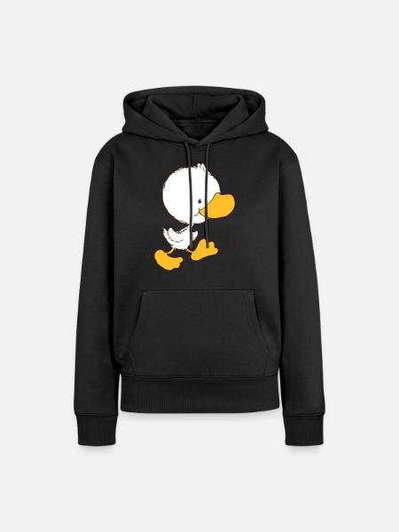 ffWalking Entlein - Frauen Premium Bio Hoodie - Schwarz