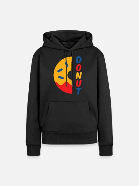 Donut - Frauen Premium Bio Hoodie - Schwarz