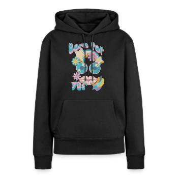 Die 70er Jahre - Frauen Premium Bio Hoodie - Schwarz - Vorne - Julia (174cm)