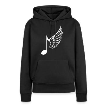 Musikalische Notenflügel - originelle Geschenkidee - Frauen Premium Bio Hoodie - Schwarz - Vorne - Julia (174cm)
