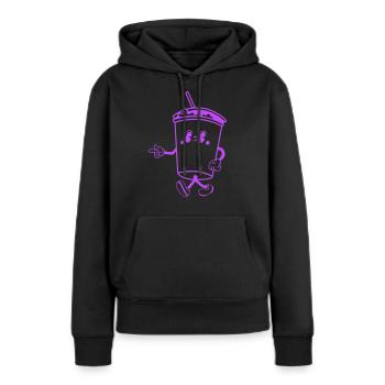 drink cartoon - Frauen Premium Bio Hoodie - Schwarz - Vorne - Julia (174cm)