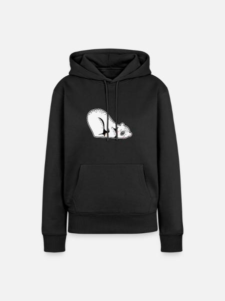 Polar Bear Winter - Frauen Premium Bio Hoodie - Schwarz