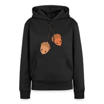Glands - Sweat à capuche Premium bio Femme - noir - Devant - Julia (174cm)