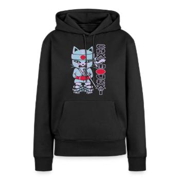 Chat mouraï flex - Frauen Premium Bio Hoodie - Schwarz - Vorne - Julia (174cm)