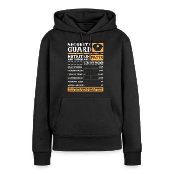 Service de protection de la profession d’agent de sécurité - Sweat à capuche Premium bio Femme - noir - Devant - Julia (174cm)