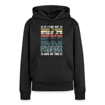 Boot Ruder Steuermann - Frauen Premium Bio Hoodie - Schwarz - Vorne - Julia (174cm)
