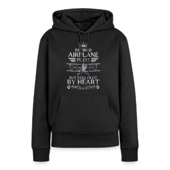 Pilot Flieger Flug Flugschule - Frauen Premium Bio Hoodie - Schwarz - Vorne - Julia (174cm)