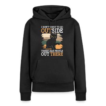 Haine Homme de haine commun - Sweat à capuche Premium bio Femme - noir - Devant - Julia (174cm)