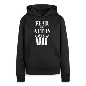 Alto Fear The Altos - Sweat à capuche Premium bio Femme - noir - Devant - Julia (174cm)