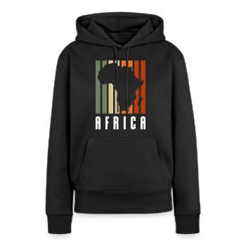 Afrika Giraffe Reise Serengeti - Frauen Premium Bio Hoodie - Schwarz - Vorne - Julia (174cm)