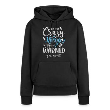 Signe du zodiaque Septembre Élément Zodiaque - Sweat à capuche Premium bio Femme - noir - Devant - Julia (174cm)