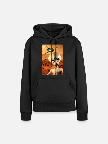 Mars Spaceshuttle UFO Alien Weirdcore Aesthetic - Frauen Premium Bio Hoodie - Schwarz
