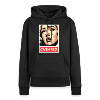 retro cheated girl - Women’s Premium Organic Hoodie - black - Front - Julia (174cm)