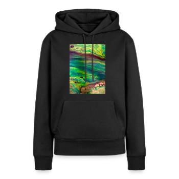 Planet Storm - Women’s Premium Organic Hoodie - black - Front - Julia (174cm)