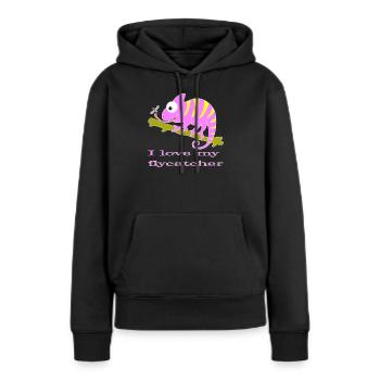 Chamaeleon tier - Frauen Premium Bio Hoodie - Schwarz - Vorne - Julia (174cm)