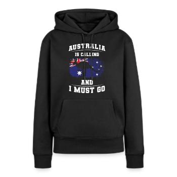 Métropole kangourou de l’Outback - Sweat à capuche Premium bio Femme - noir - Devant - Julia (174cm)