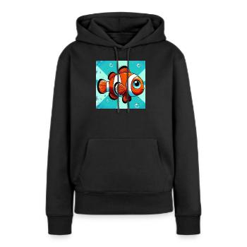 Clownfisch - Frauen Premium Bio Hoodie - Schwarz - Vorne - Julia (174cm)