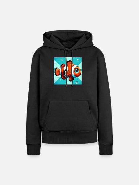 Clownfisch - Frauen Premium Bio Hoodie - Schwarz