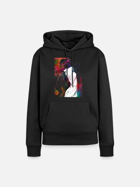 Golfspieler #golf - Frauen Premium Bio Hoodie - Schwarz