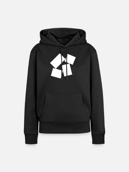 Fette Quadrate-Komposition - Frauen Premium Bio Hoodie - Schwarz