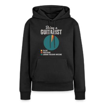 Als Gitarrist Musiker Gitarrist - Frauen Premium Bio Hoodie - Schwarz - Vorne - Julia (174cm)
